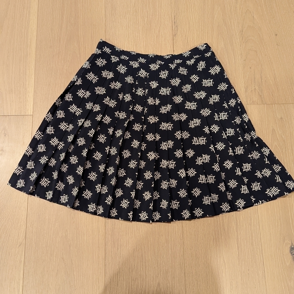 Vintage Express Black and White Pleated Skirt
